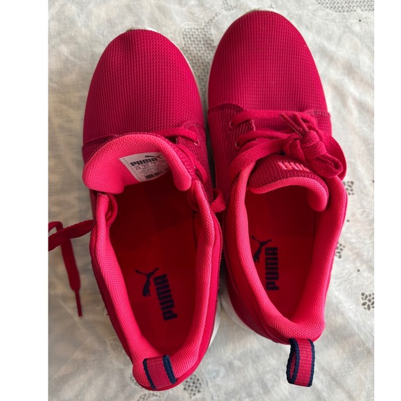 Puma Pink Lace Up Athletic Shoes Sneakers Women's Size 7,‎ euro 37.5, UK 4.5 - Picture 3 of 10